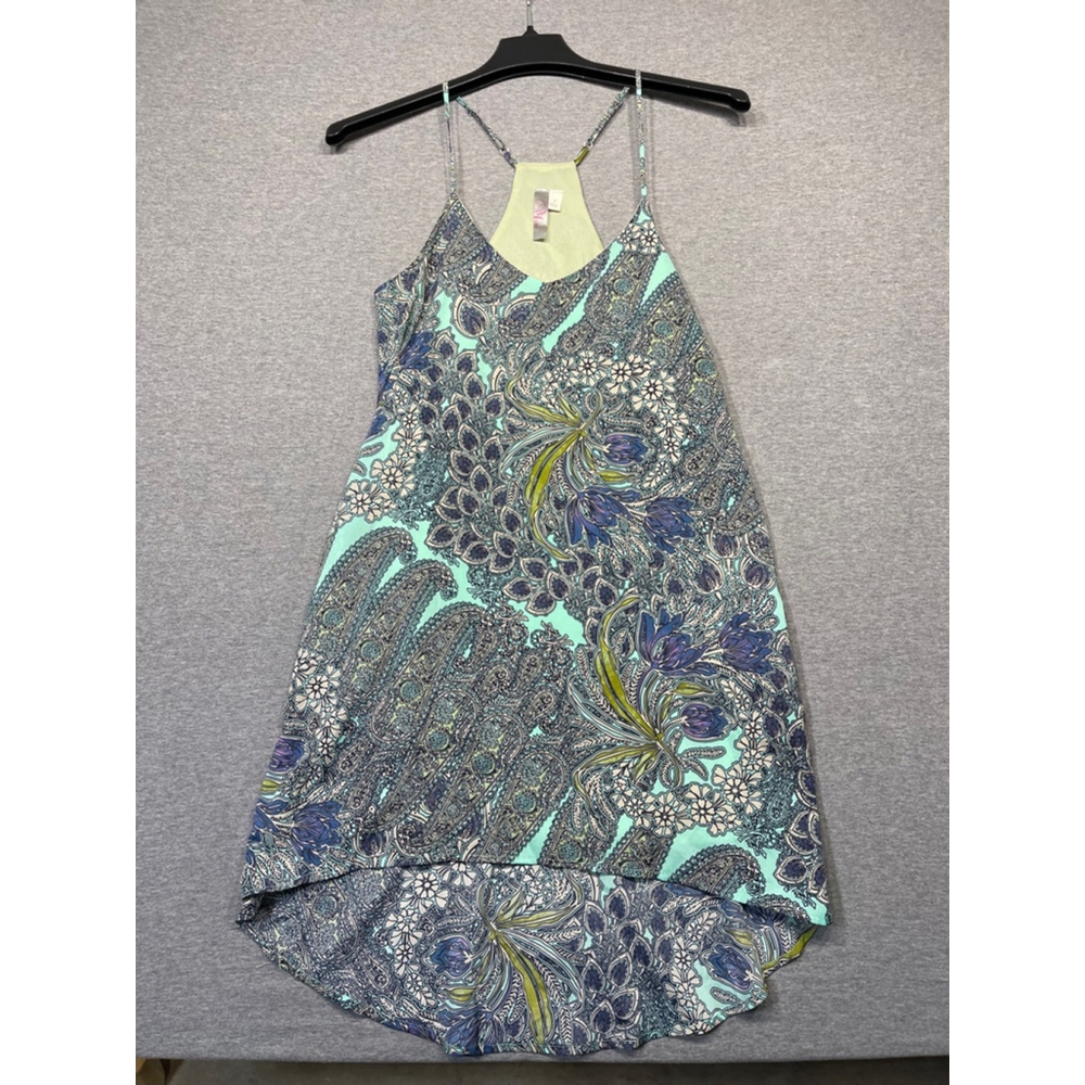 Women's Mayan Dress, Size S, Green Floral